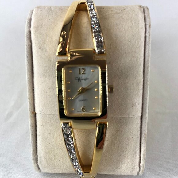Wrangler Vintage Gold & Silver Tone Quartz Watch With Rhinestones - Picture 1 of 5